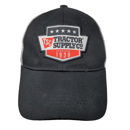 Tractor Supply Co Men's Snapback Mesh Back Hat Black White Embroidered Logo