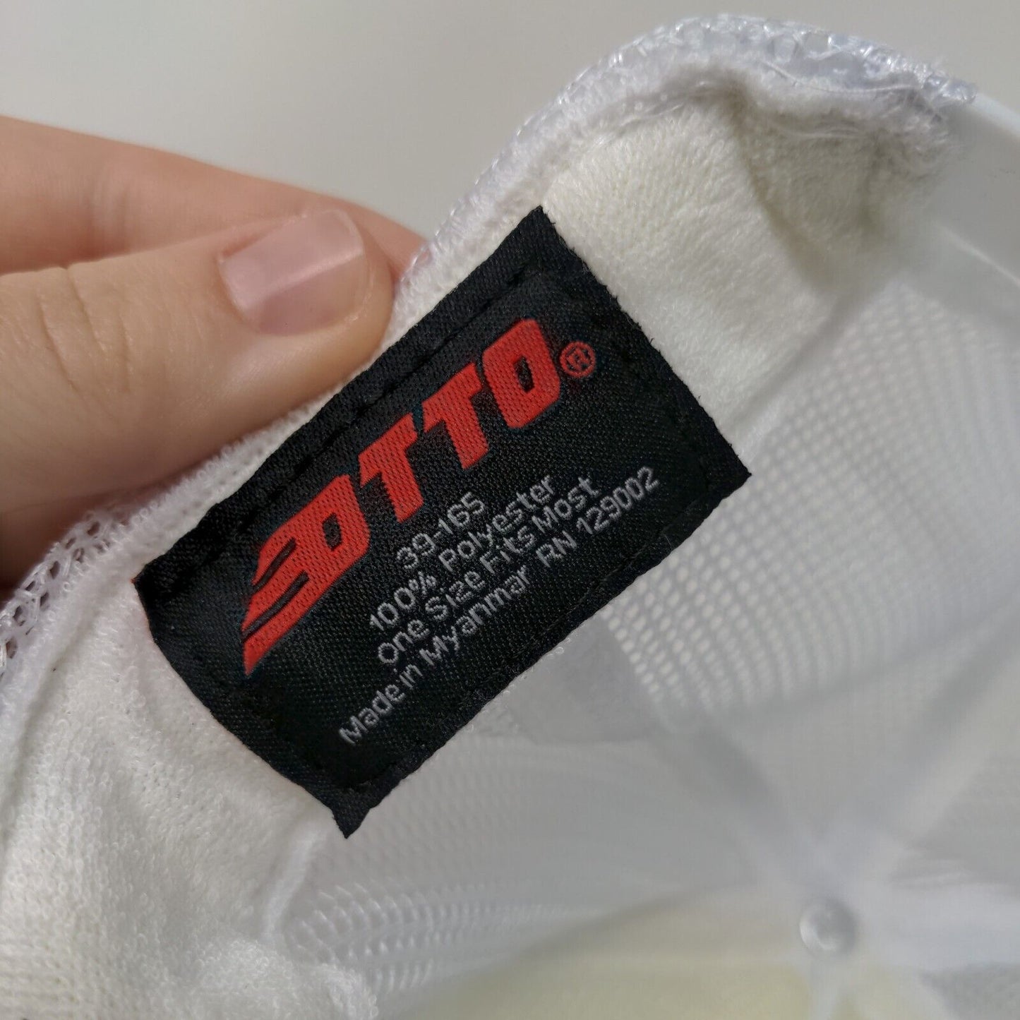 Otto Snapback Mesh Back Rope Trucker Hat White OSFM Breathable Blank