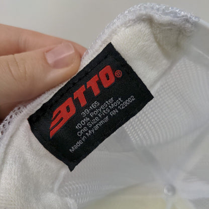 Otto Snapback Mesh Back Rope Trucker Hat White OSFM Breathable Blank