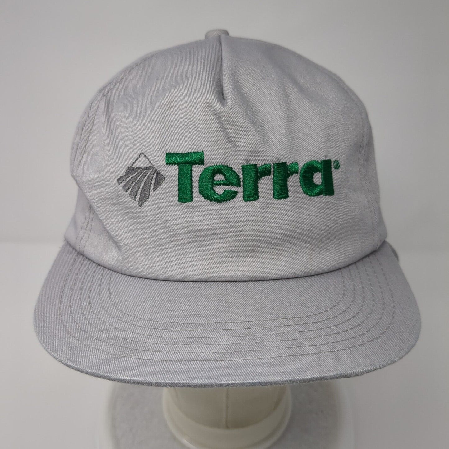 Terra Fitted Hat Gray OSFA Neck Flap Embroidered Faux Fur K-Brand