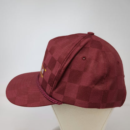 Nissin Wilbur-Ellis Trucker Red Hat One Size Rope Strapback Checkerboard Logo