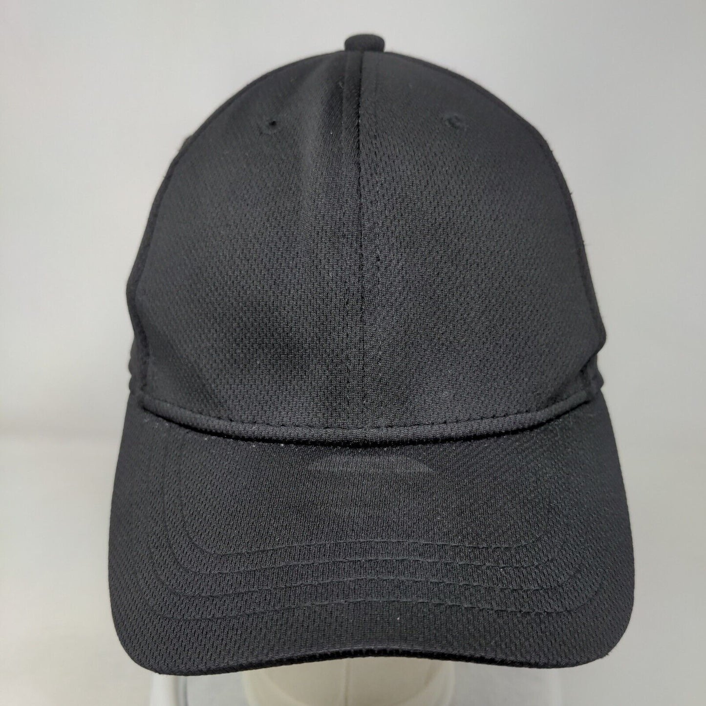 Athletic Works Fitted Hat Black Large/XL Solid Vent Holes Blank 6 Panel