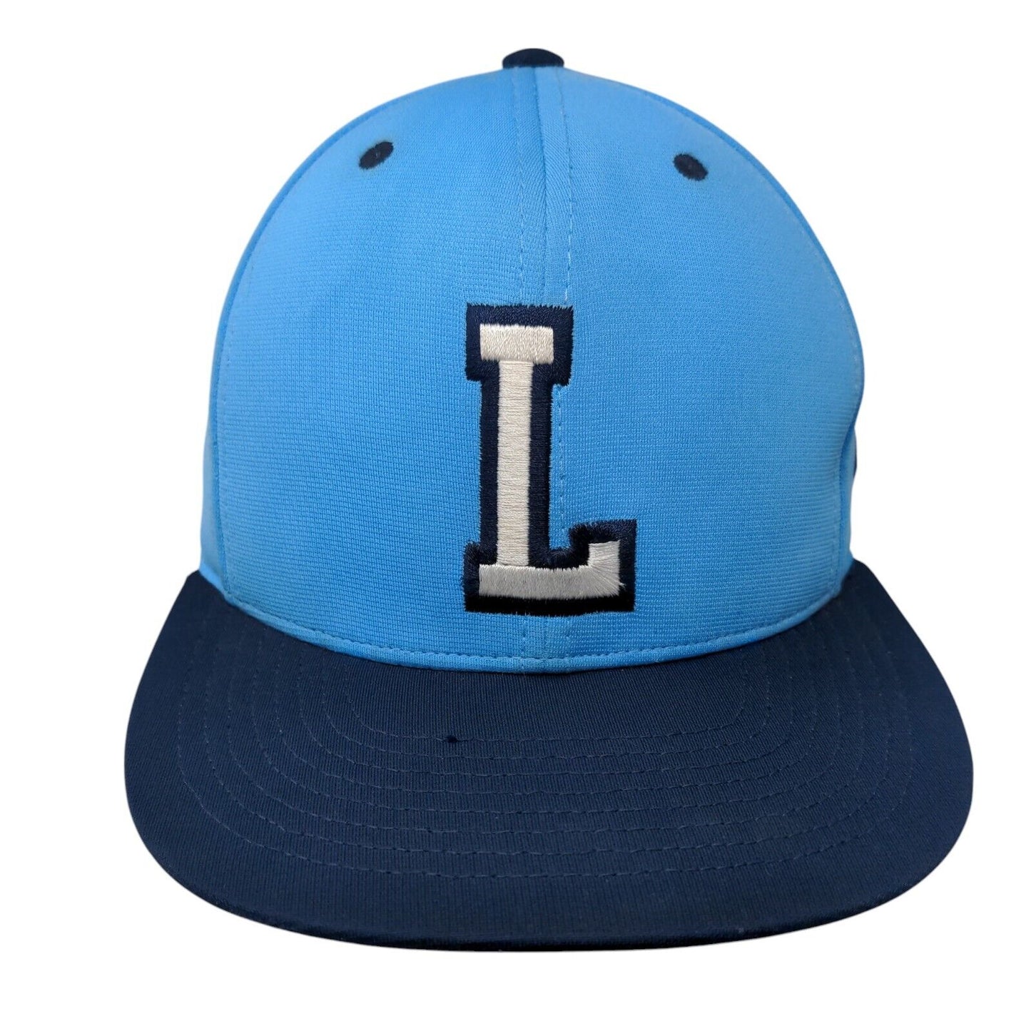Letter L Youth Fitted Hat Blue One Size Adjustable Embroidered 6 Panel Boombah
