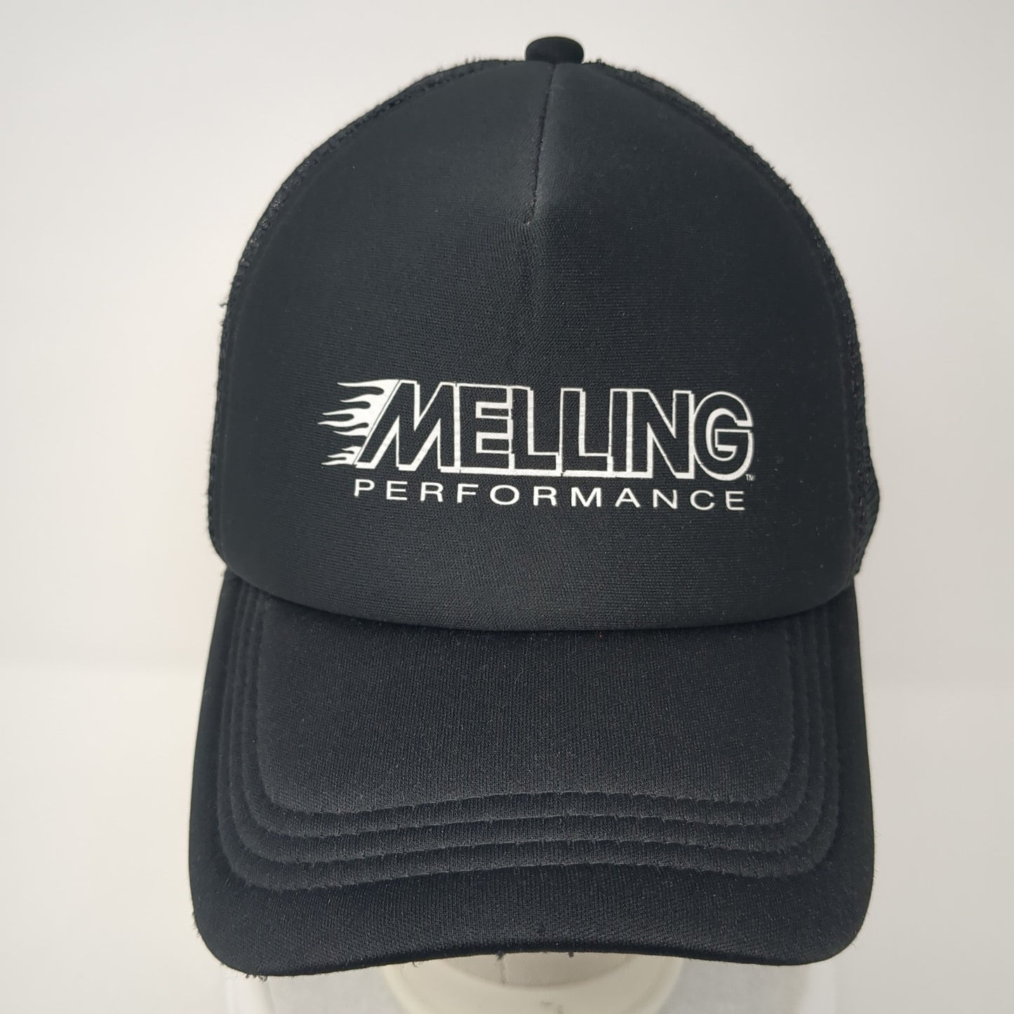 Melling Performance Snapback Trucker Hat Black One Size Mesh Back