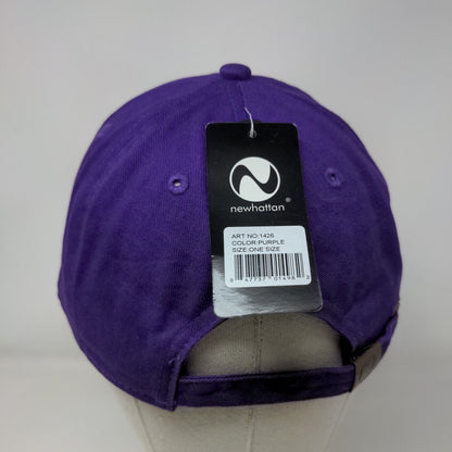 Love Slideback Hat Purple OSFA Embroidered 6 Panel Newhattan W/Tags