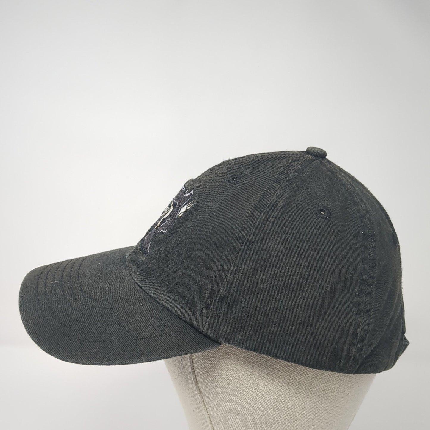 Ghost Boy Co. Slideback Hat Black One Size Adjustable Embroidered