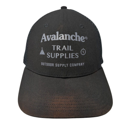 Avalanche Trail Supplies Snapback Trucker Hat Black One Size Mesh Back
