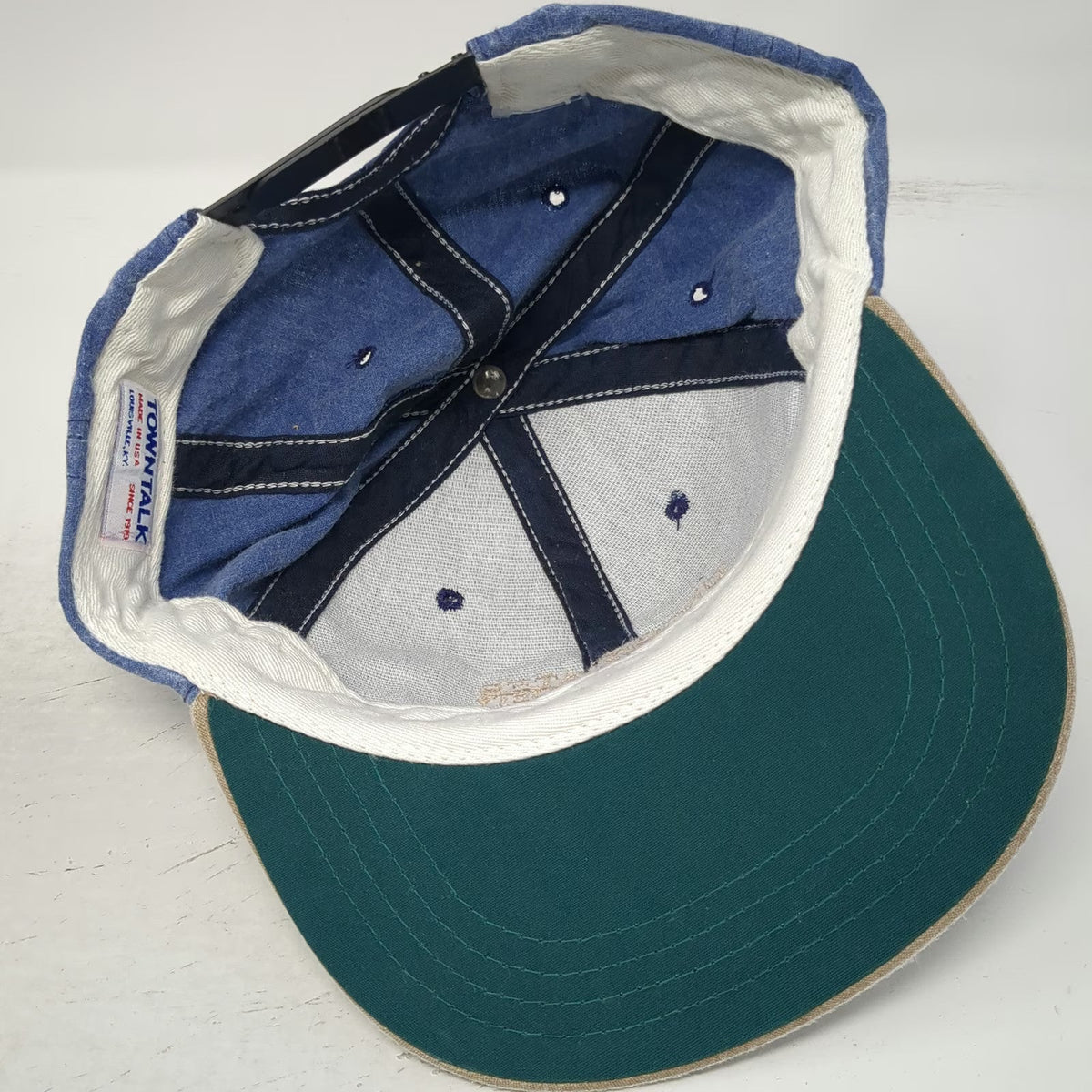 Towntalk Snapback Hat Blue OSFM Two Tone Grand Bahama Island Scuba Diving USA