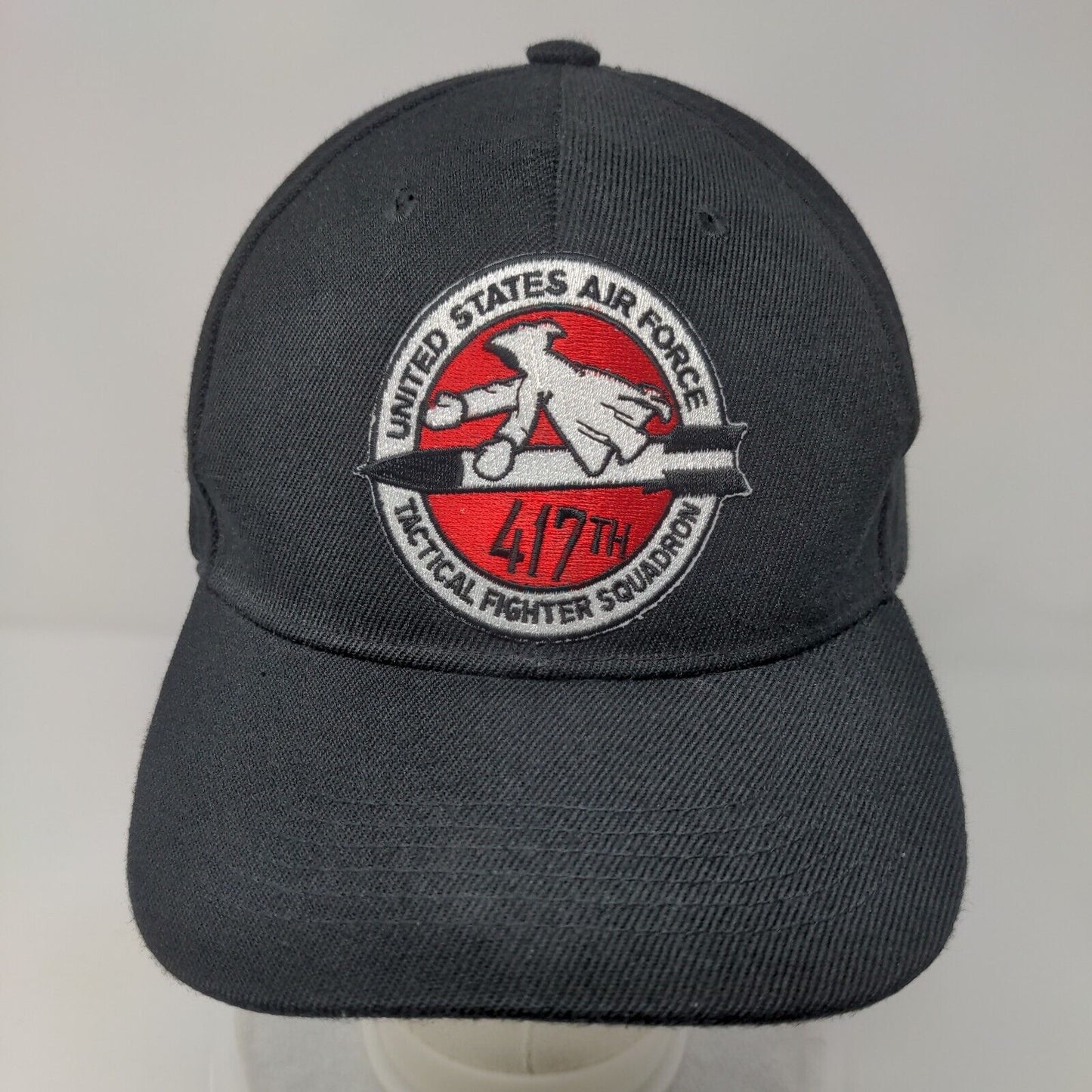 United States Air Force 417th Strapback Hat Black OSFA Tactical Fighter