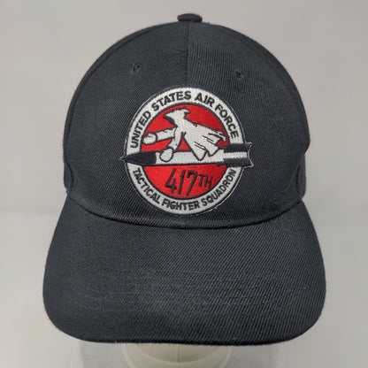 United States Air Force 417th Strapback Hat Black OSFA Tactical Fighter