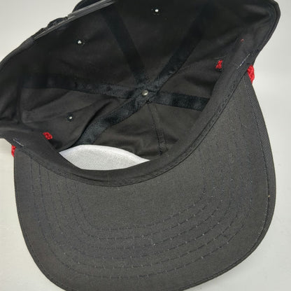 Black 5 Panel One Size Rope Hat Snapback Eagle Wings Inc Aviation Burns OR