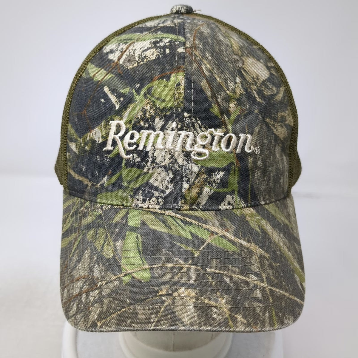 Remington Baseball Cap Green One Size Mesh Back Strapback Camo Hunting hat