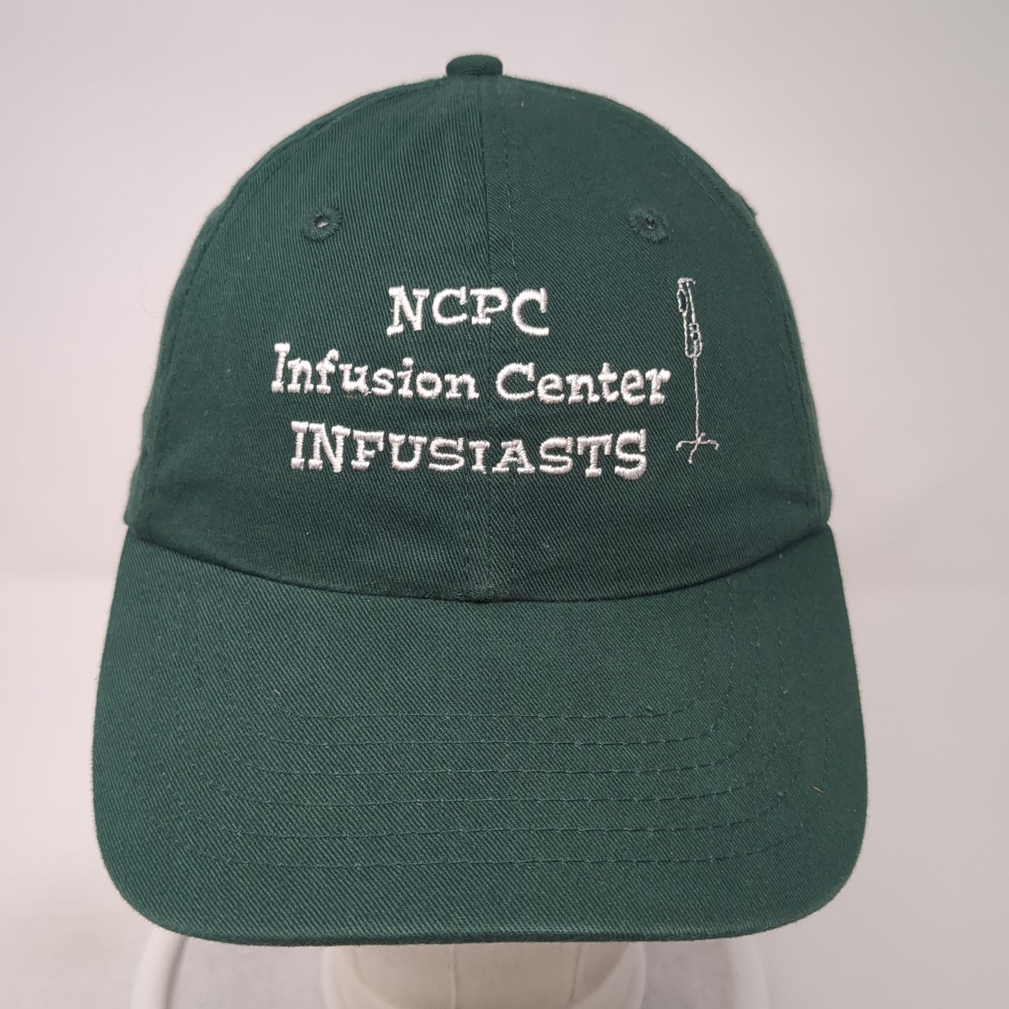 NCPC Infusion Center Infusiasts Slideback Hat Green One Size Adjustable
