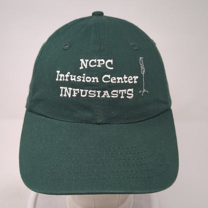 NCPC Infusion Center Infusiasts Slideback Hat Green One Size Adjustable