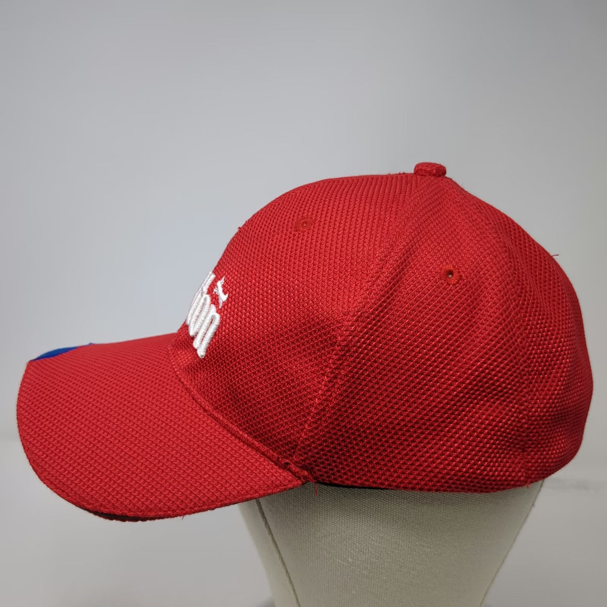 Camp Easton Boy Scouts of America Red Blue Baseball Cap Hat L Mesh Flag Logo