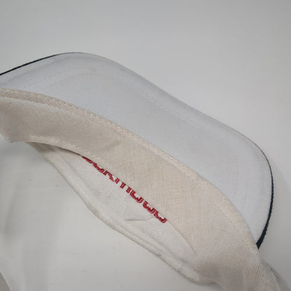 Rockwood Bank Sun Visor Hat White One Size Adjustable Embroidered Nissin