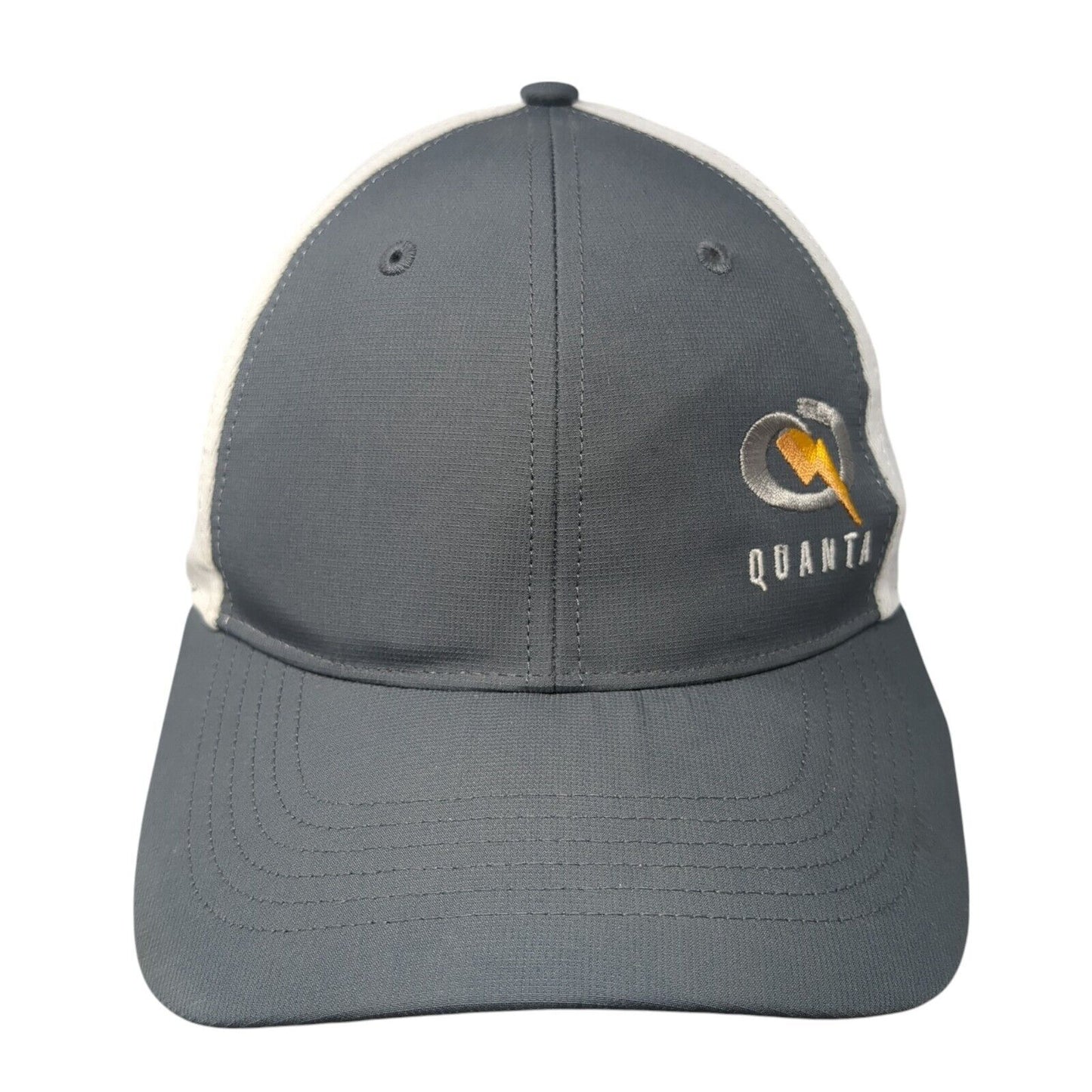 Quanta Strapback Hat Gray M/L Adjustable Embroidered Breathable Richardson