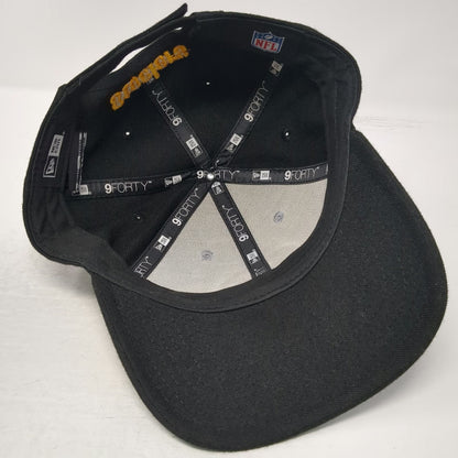 New Era Pittsburgh Steelers NFL Black Gray One Size 9FORTY Curved Brim Logo Hat