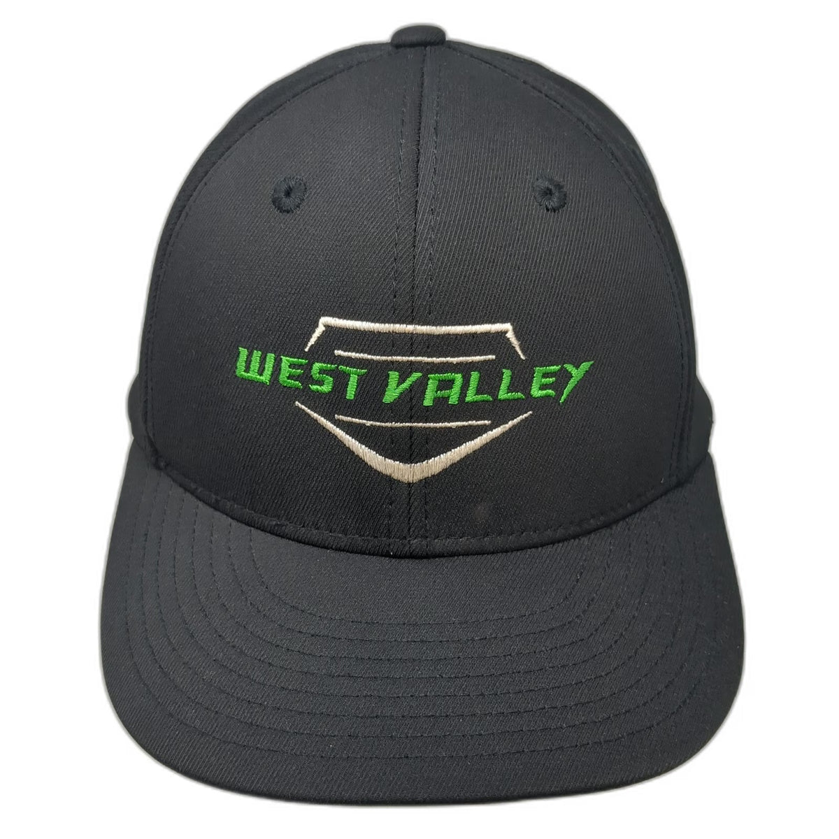 Champro Baseball Cap Black XL West Valley Home Plate Stretch Fit Structured hat