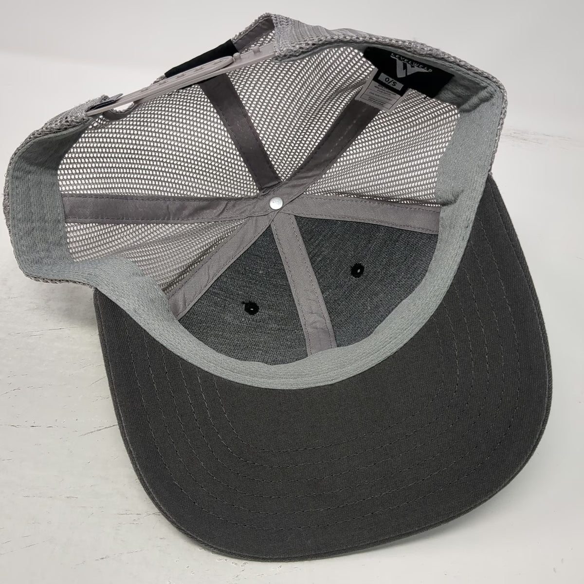 Levelwear Trucker Hat Gray One Size Blank Front McCall Golf Club Snapback