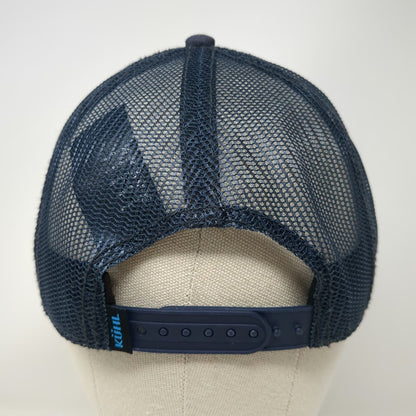 KÜHL Trucker Hat Blue One Size Mesh Back Mountain Patch Adjustable Snapback