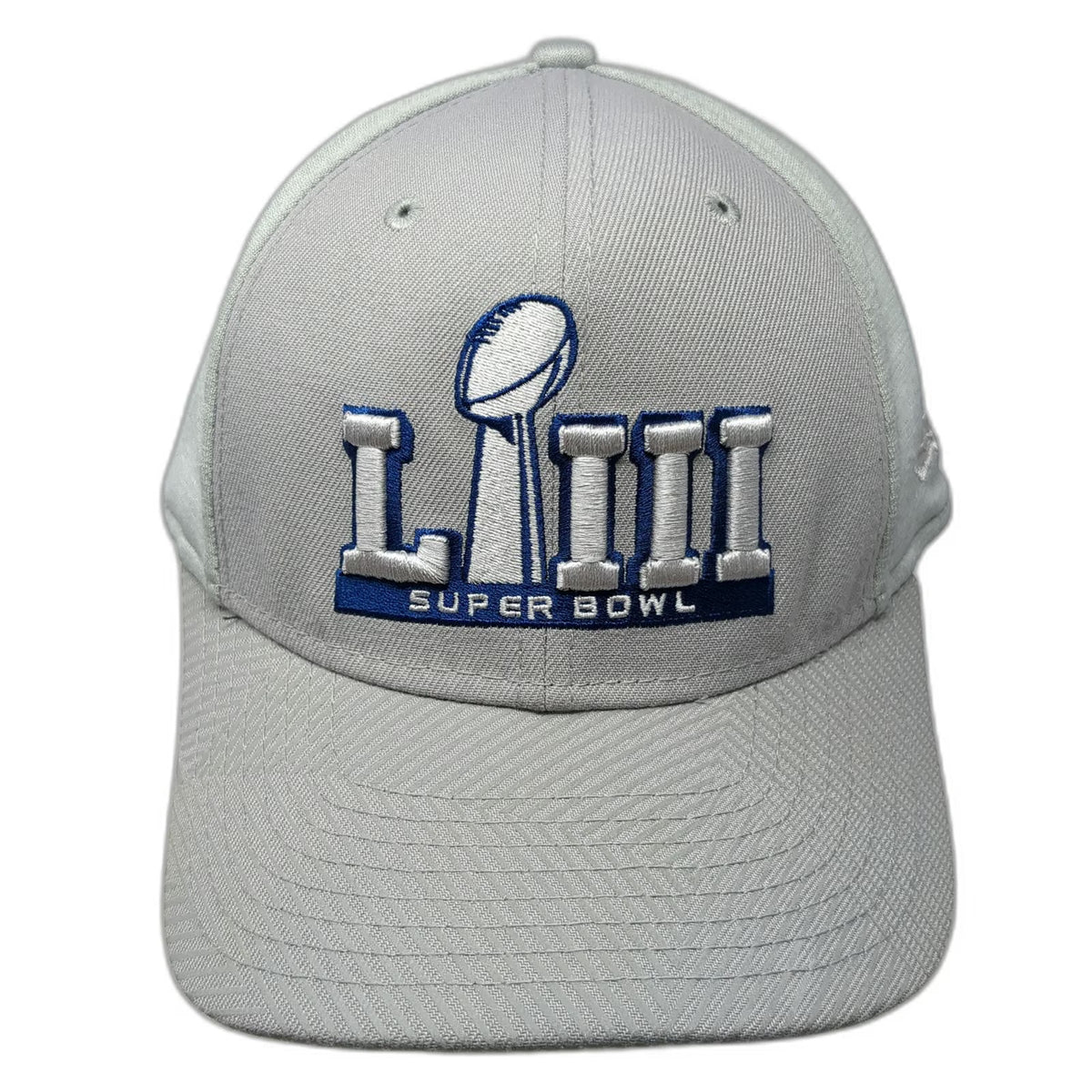New Era NFL Super Bowl LIII Snapback Gray OS Hat Blue White 9FIFTY LIII Logo
