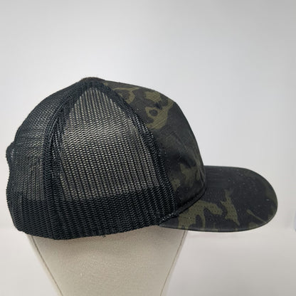 Richardson Trucker Hat Black Camo One Size Red Hawktech Mesh Snapback hat