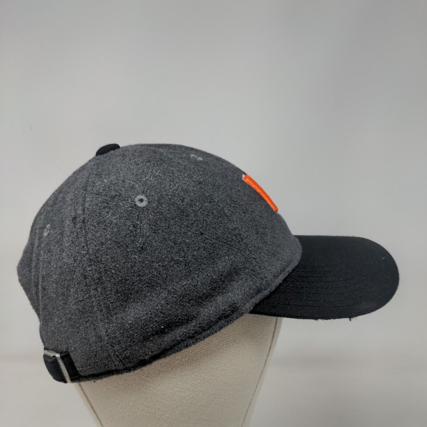 Miami Hurricanes Slideback Hat Gray OSFA Adidas Embroidered Logo Wool Blend