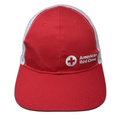 Vitronic American Red Cross Red Baseball Cap One Size Mesh Strapback Hat Logo