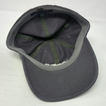 Port Authority Baseball Cap Gray XL Collector's Outpost Logo Fitted Stretch Hat