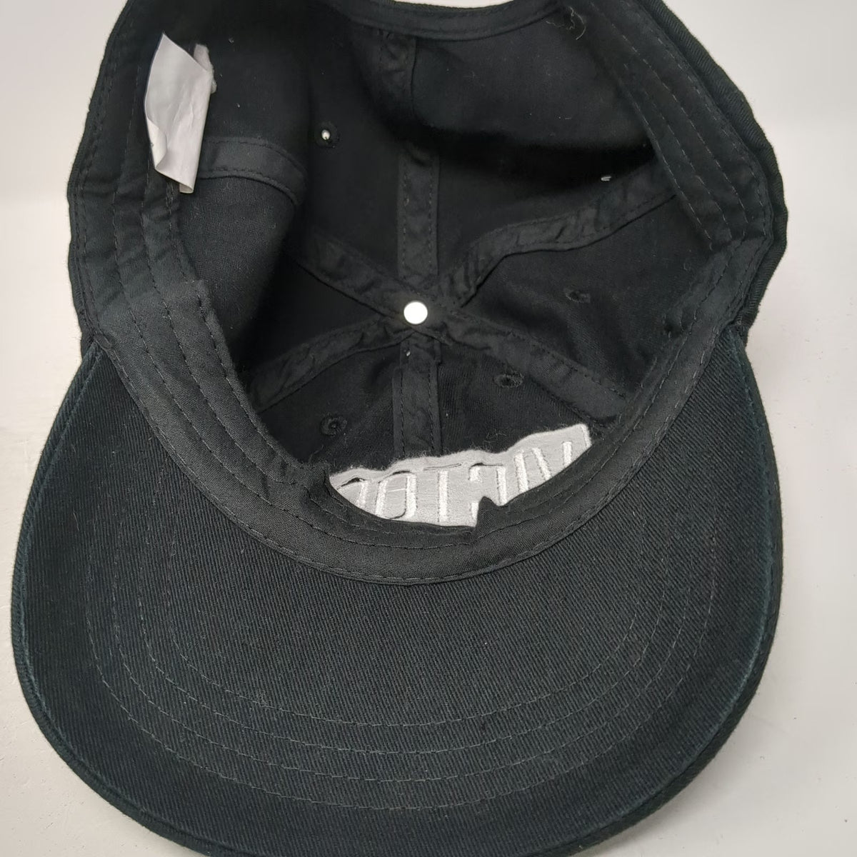 Victoria Sport Baseball Cap Black One Size Embroidered Logo Cotton Hat Slideback