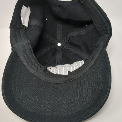 Victoria Sport Baseball Cap Black One Size Embroidered Logo Cotton Hat Slideback