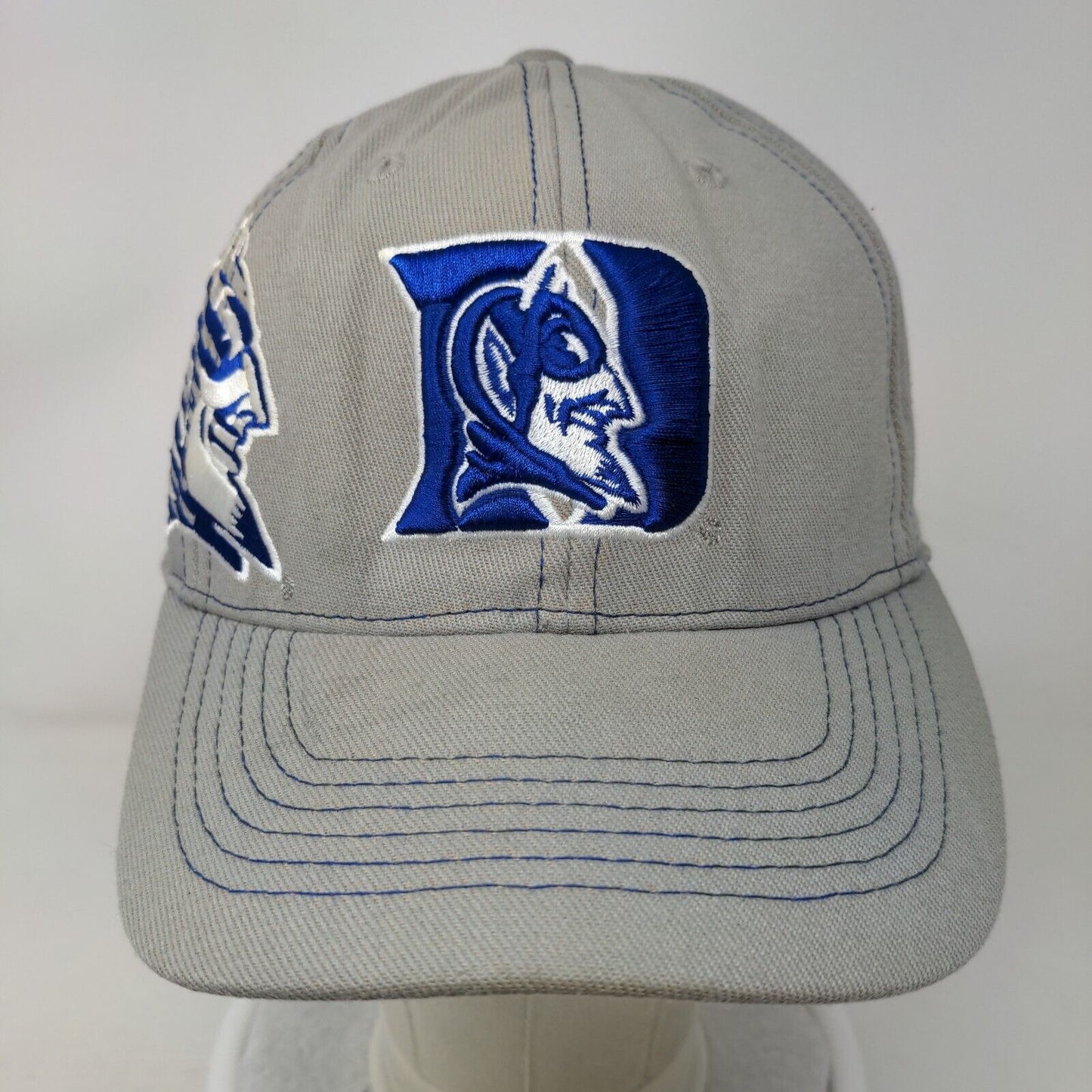 Duke Blue Devils Fitted Hat Gray OSFA Embroidered Logo Hit Top of the World