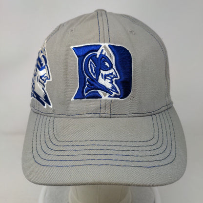 Duke Blue Devils Fitted Hat Gray OSFA Embroidered Logo Hit Top of the World