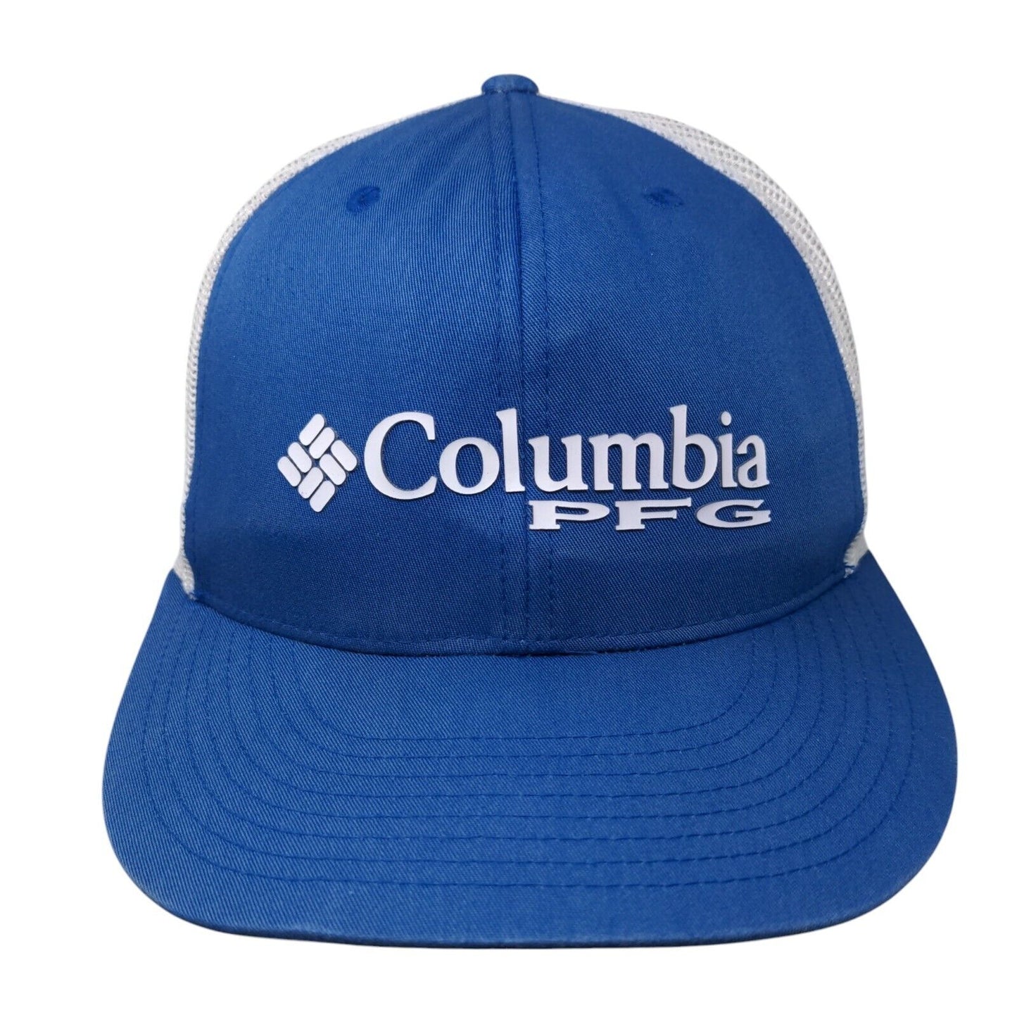 Columbia PFG Snapback Trucker Hat Blue One Size Adjustable Mesh Back 6 Panel