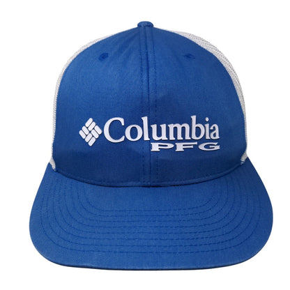 Columbia PFG Snapback Trucker Hat Blue One Size Adjustable Mesh Back 6 Panel