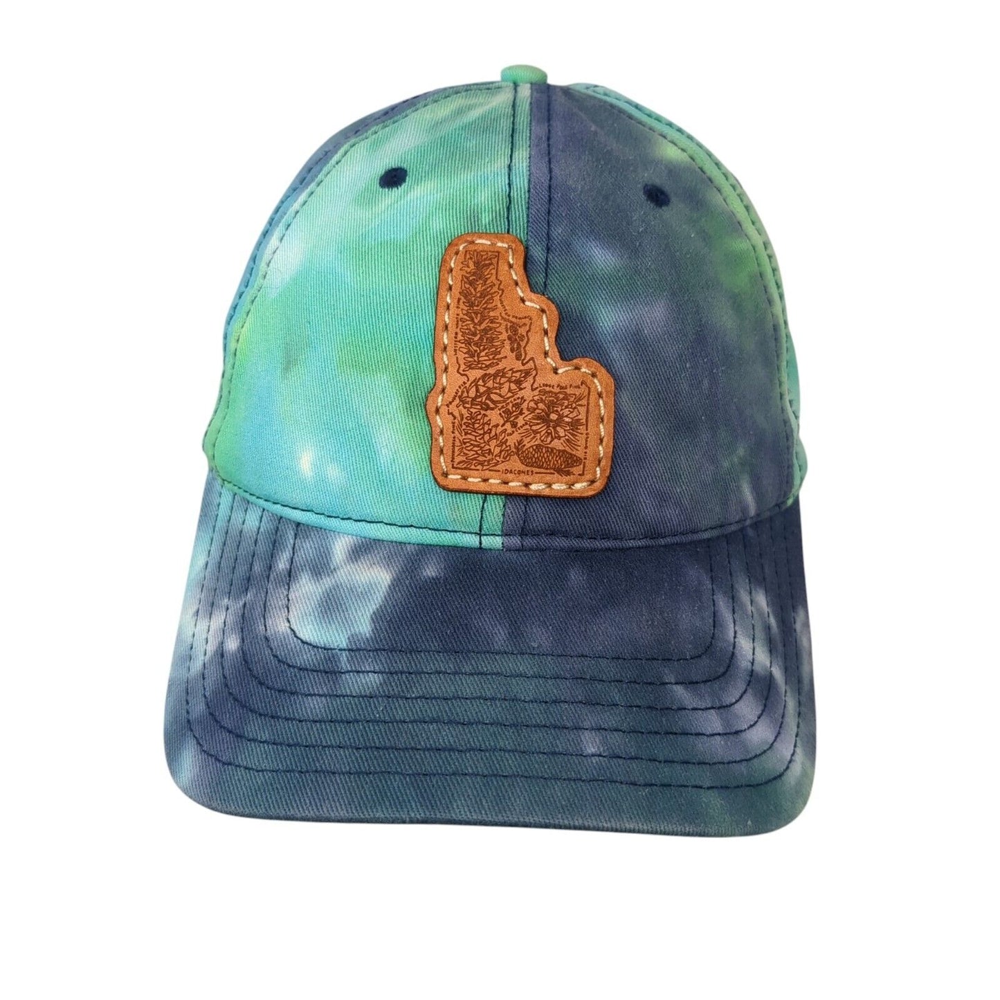 Idaho Slideback Hat Multi One Size Tie Dye Leather Patch Sportsman
