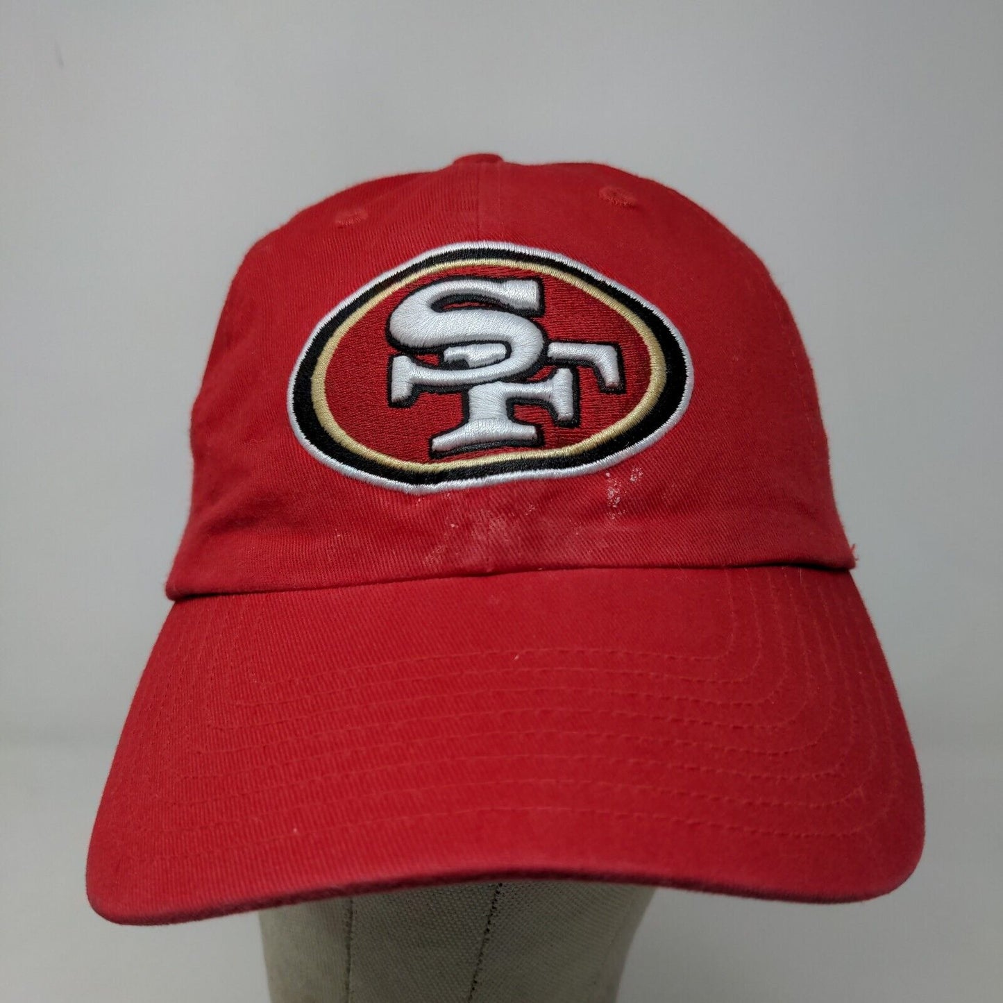 OTS Men's Slideback Hat Red Size OSFA Embroidered San Francisco 49'ers Logo