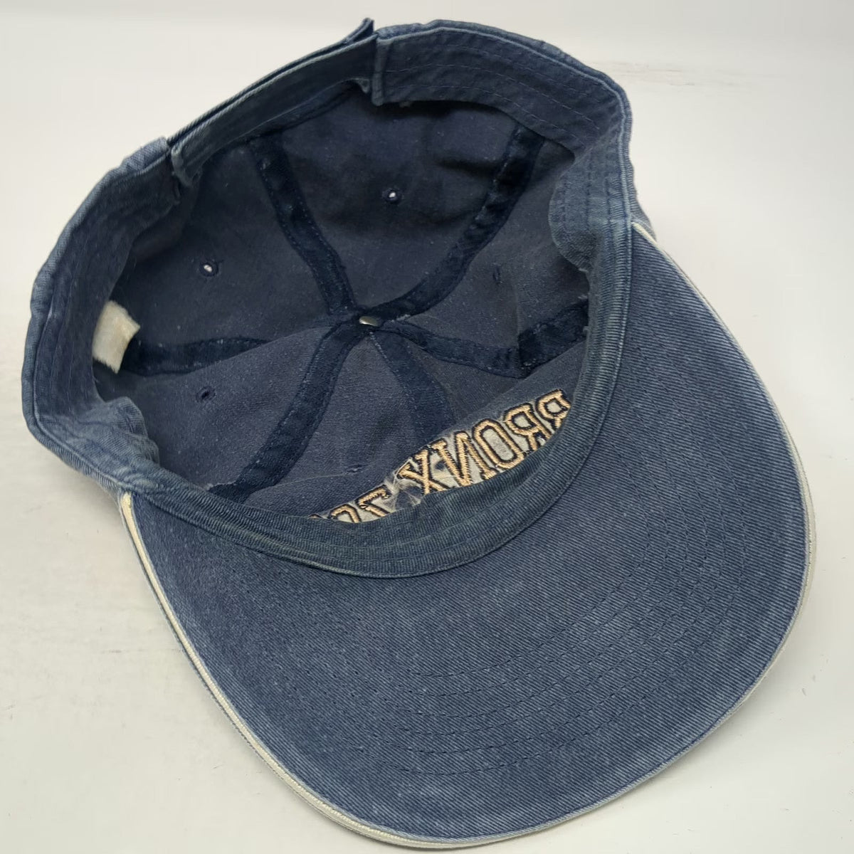 Baseball Cap Blue One Size Bronx Zoo Embroidered Denim Strapback Hat Souvenir
