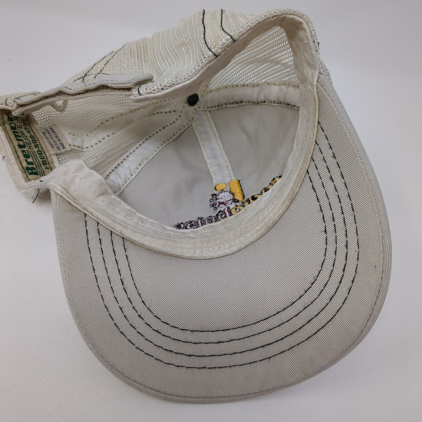 Radio Boise 89.9 FM Strapback Trucker Hat Tan OS Adjustable Mesh Back Bretmor