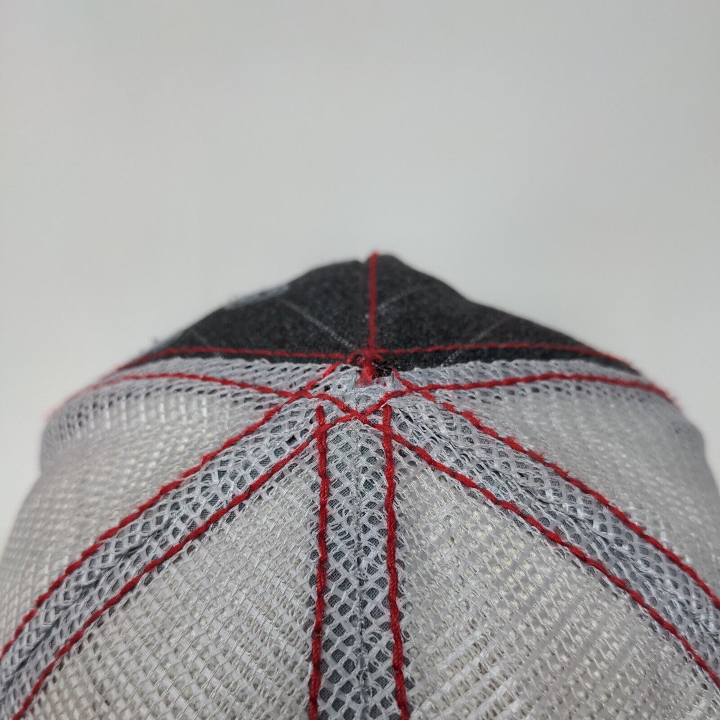 Bio-Domes Headgear Snapback Mesh Back Trucker Hat Gray OSFM Studded
