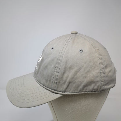 Adidas Baseball Cap Gray One Size Trefoil Logo Cotton Slideback Embroidered Hat