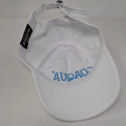 Coaqua Slideback Hat White One Size Adjustable Embroidered Fersten Worldwide