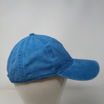 Unbranded Slideback Hat Blue One Size Adjustable 6 Panel Vent Holes Blank