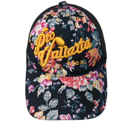 Dio Vallarta Mex Snapback Trucker Hat Multicolor OS Adjustable Mesh Back Floral