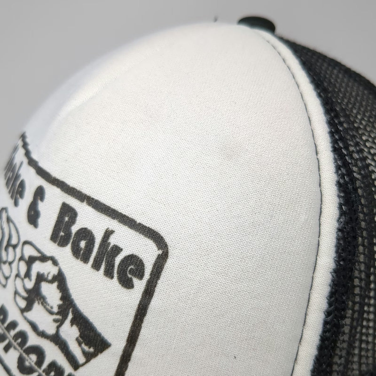 Otto Trucker Hat Black White One Size Shake & Bake Motorsports Mesh Snapback