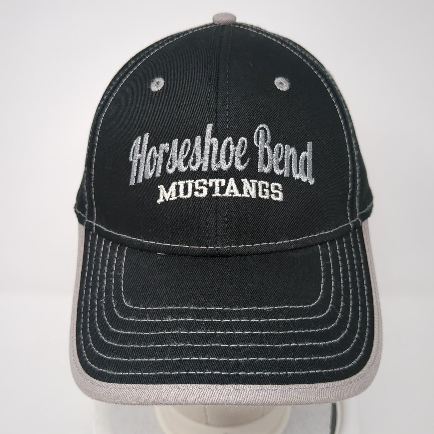 Horseshoe Bend Mustangs Strapback Hat Black One Size Embroidered Otto