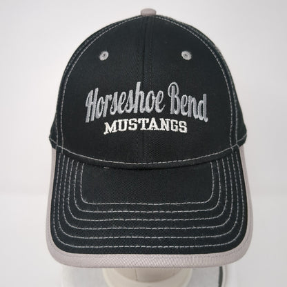 Horseshoe Bend Mustangs Strapback Hat Black One Size Embroidered Otto