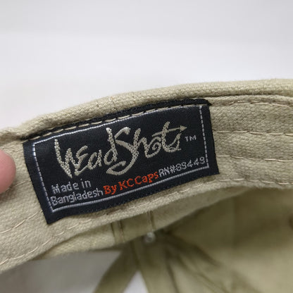 HeadShot Baseball Cap Beige Green One Size YMC Mechanical Contractor Hat
