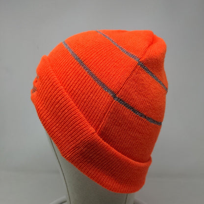 Obermeyer Agri Group Men's Knit Beanie Hat Cap Orange Embroidered Logo Acrylic